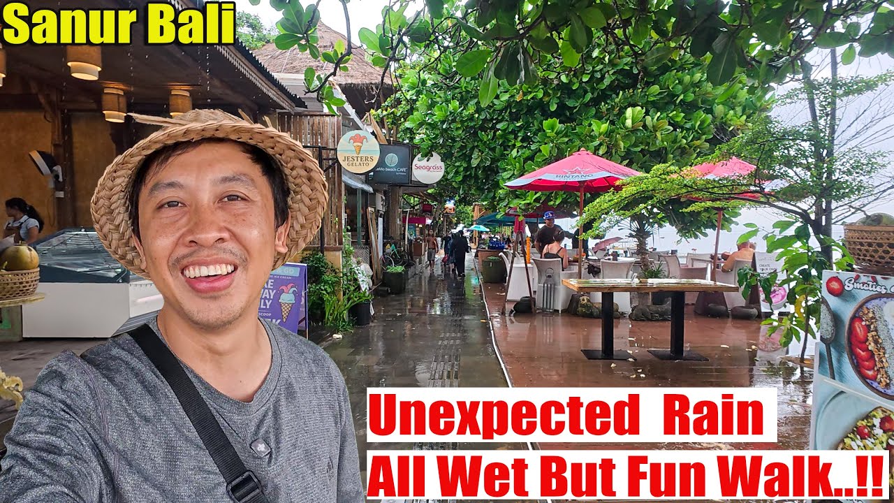 Unexpected Rain..!! All Wet But A Fun Walk At Sanur Beach Side..!!
