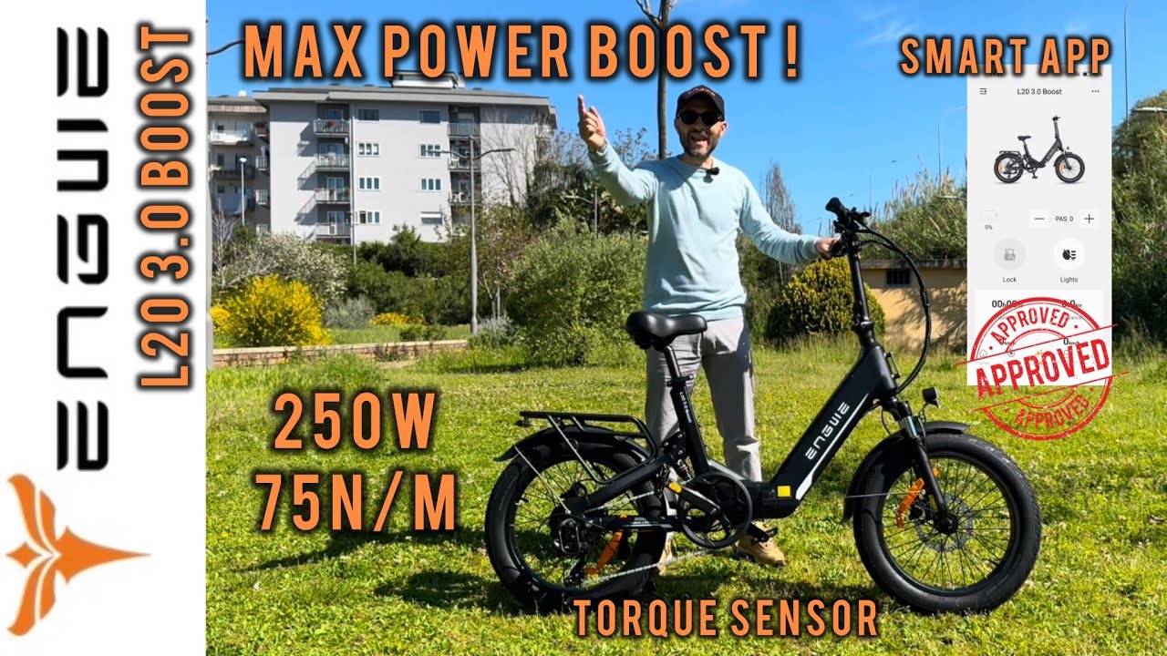 ENGWE L20 3.0 Boost - Urban Ebike - PIEGHEVOLE, LEGALE con il TURBO!
