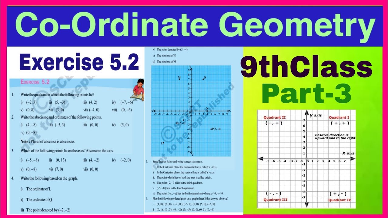 9thClass, Co-Ordinate Geometry, Exercise 5.2 @mathsworldmakessmartintelugu