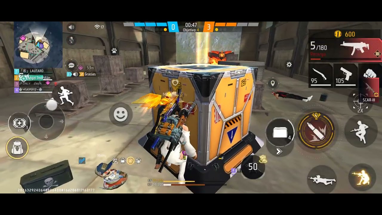 Jugando free fire 