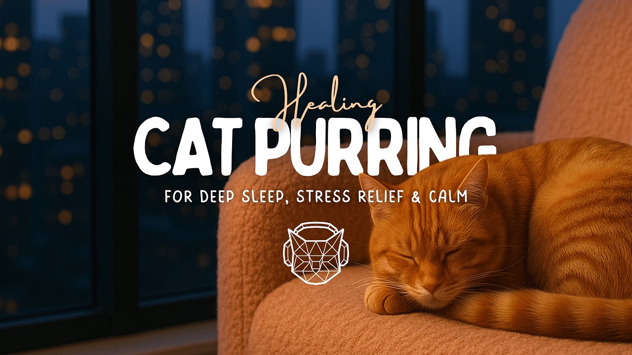 Cat Purring Sound for Deep Sleep 🐾 Healing Frequencies for Anxiety, Stress & Relaxation (No Ads)