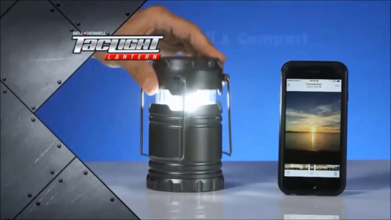 Bell + Howell Tac Light Lantern The As Seen On TV Ultra Bright Portable Grey HOT