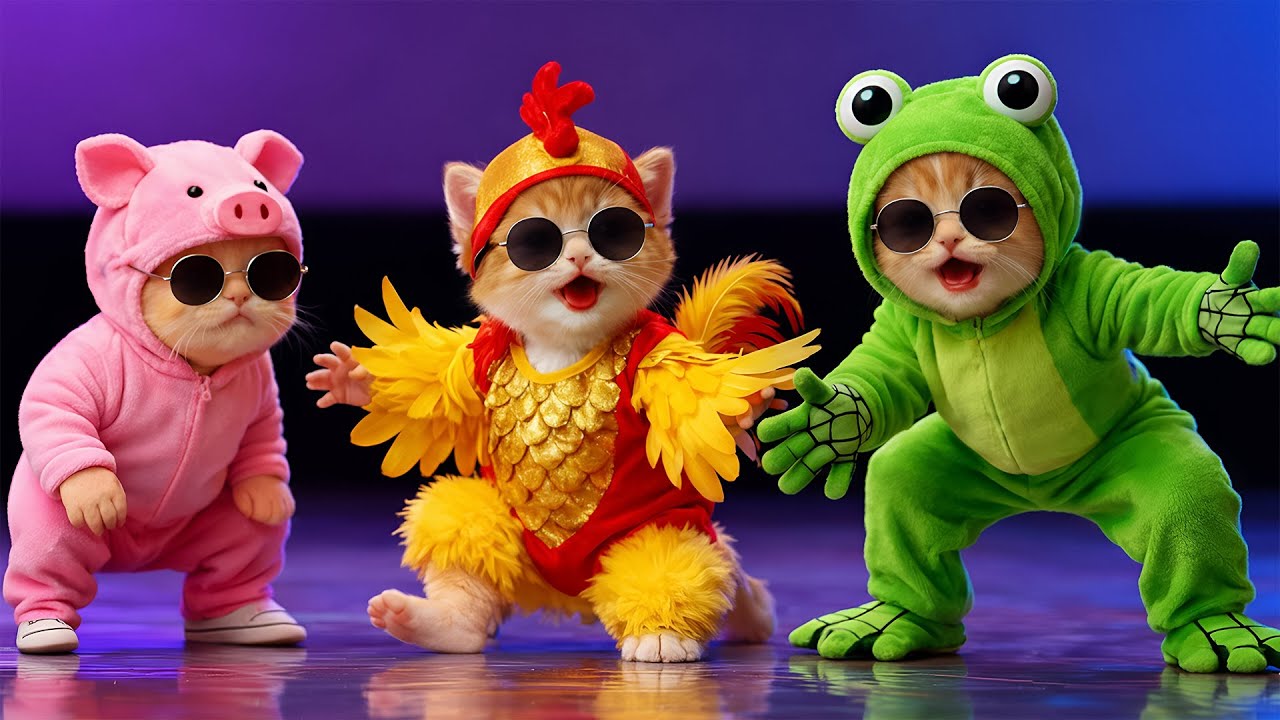 Dudi Dudi Dam Dam Dance | Dodi Dodi Dum Dum Kids Dance | Funny Kitten Kids Nursery Rhymes Song