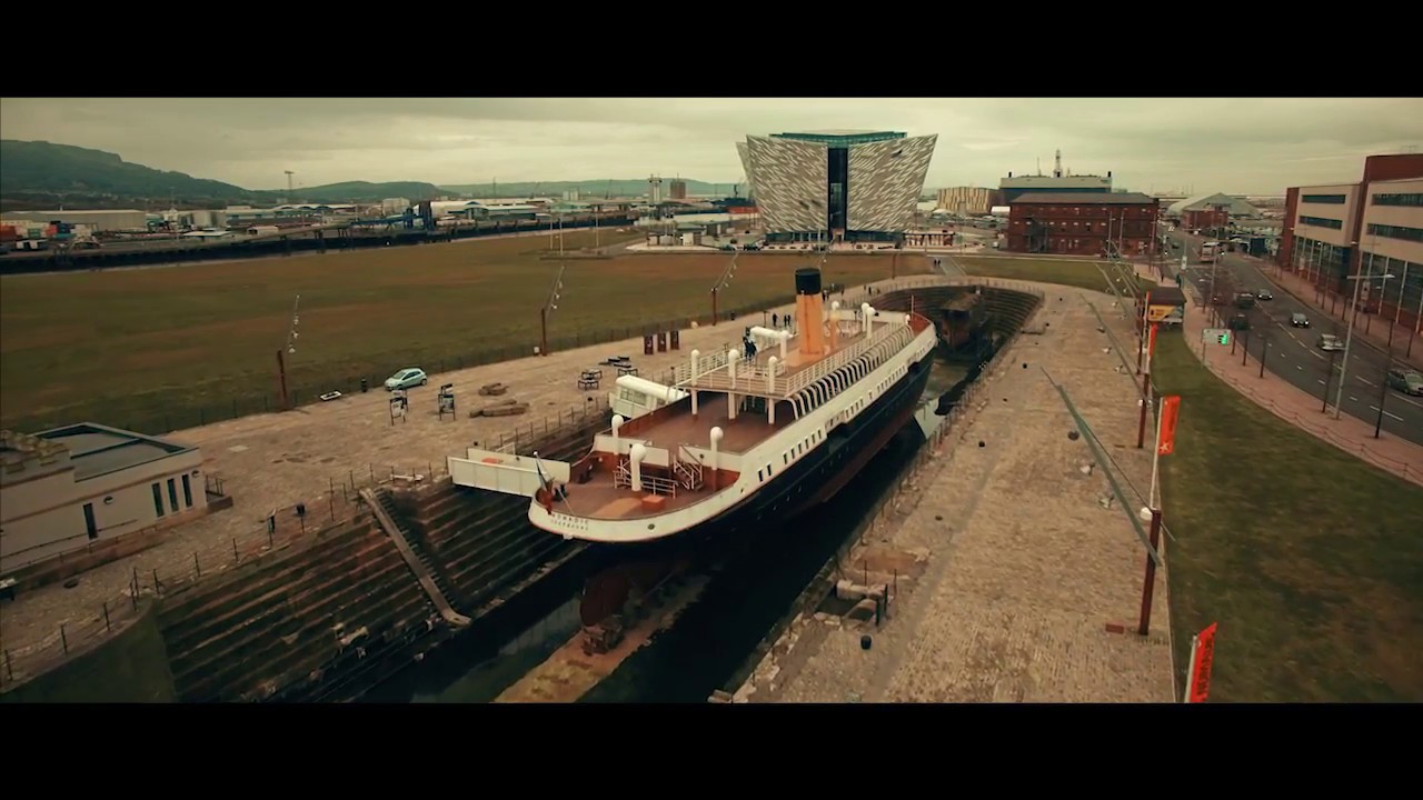 Dreamy drone footage of Titanic Hotel Belfast