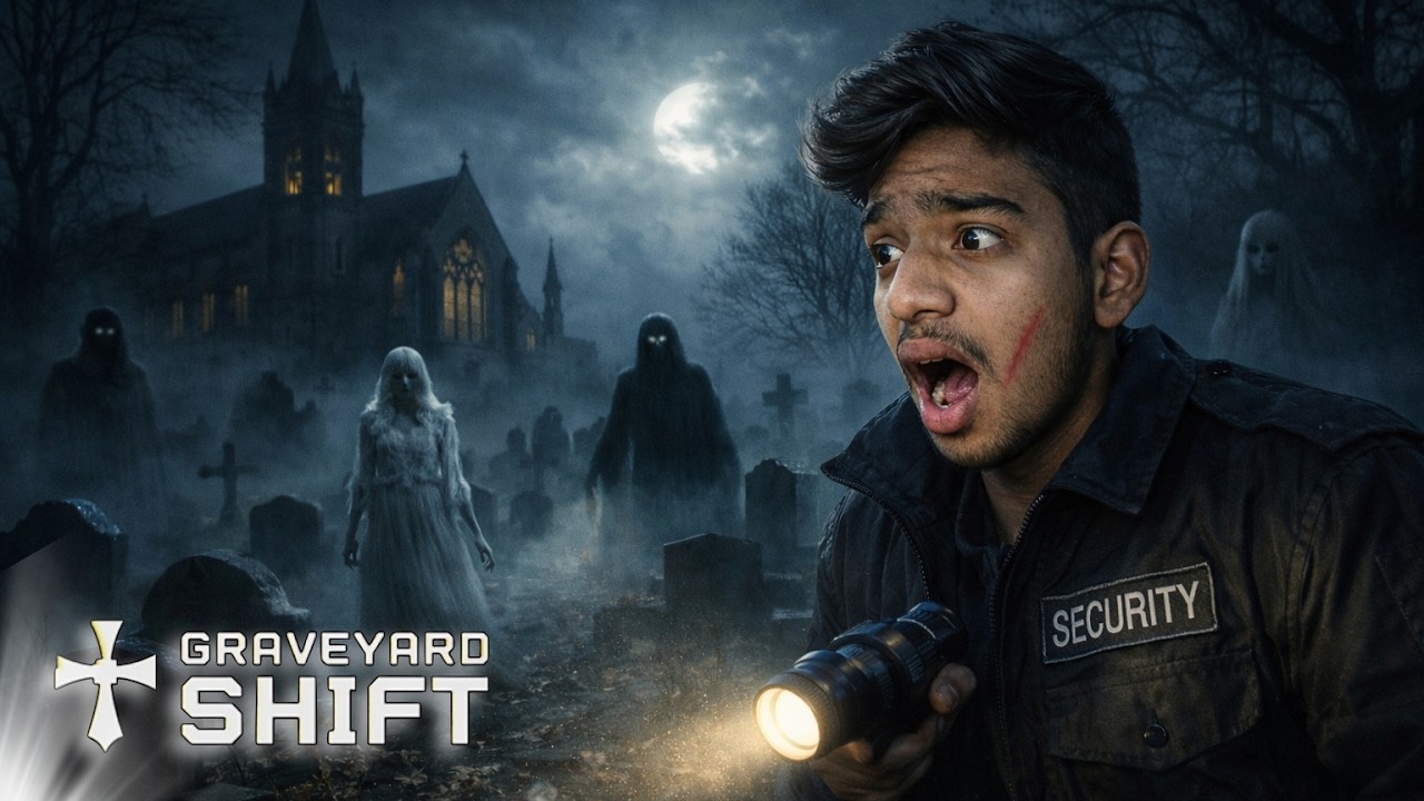 I BECAME A NIGHT GUARD IN THE GRAVYARD !! ( GRAVEYARD SHIFT ) #lootgood #horrorgame  #gaming