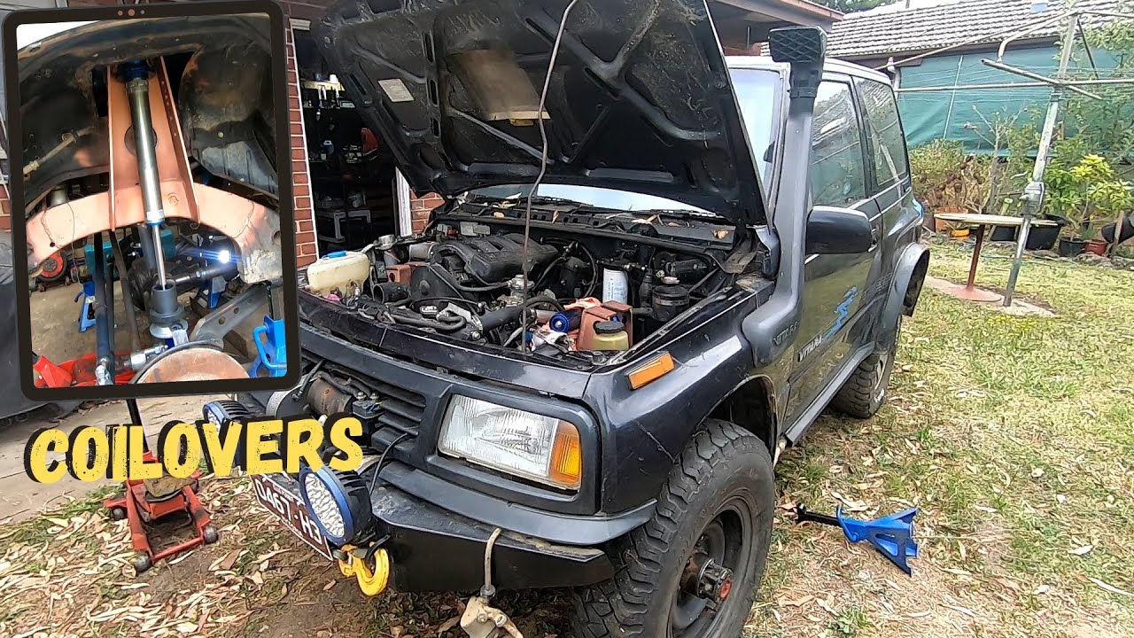 Toyota Front Axle swap Vitara Almost done - Coilovers Install