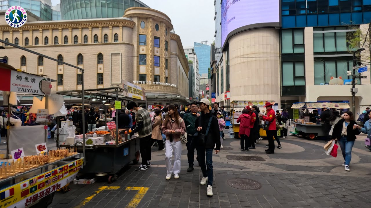 [4K HDR] Seoul Myeong-Dong Walking Street 명동거리 walking Tour 2023