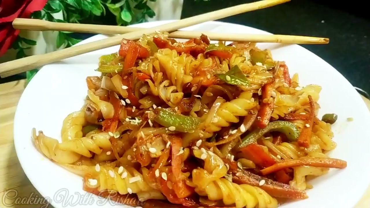 Veg Desi Masala Pasta Recipe | Street Style Indian Masala Pasta | Cooking With Rishaa