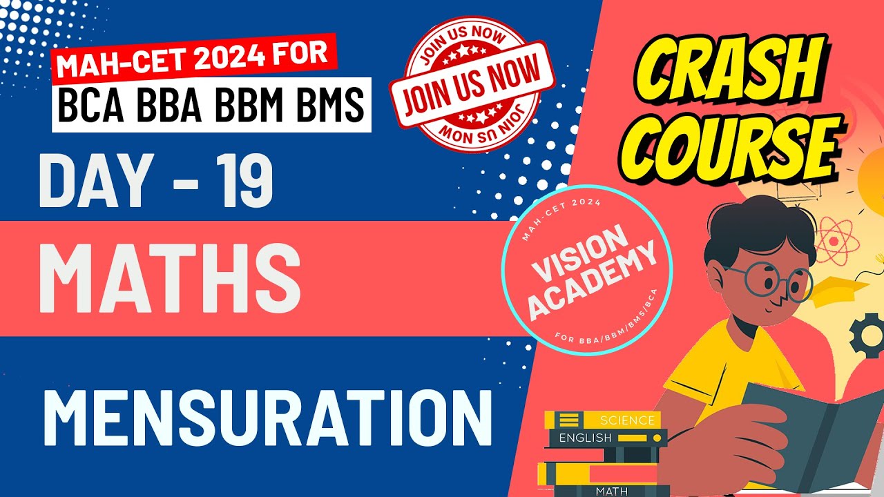 Maths Mensuration | Day 19 | MAH CET 2024 for BCA BBA BMS BBM 🚀 FREE Crash Course