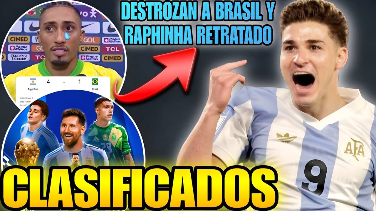 🚨 ARGENTINA BAILA a BRASIL y RETRATAN a RAPHINHA 💥 CLASIFICADOS al MUNDIAL 2026 y MESSI celebra 🤩