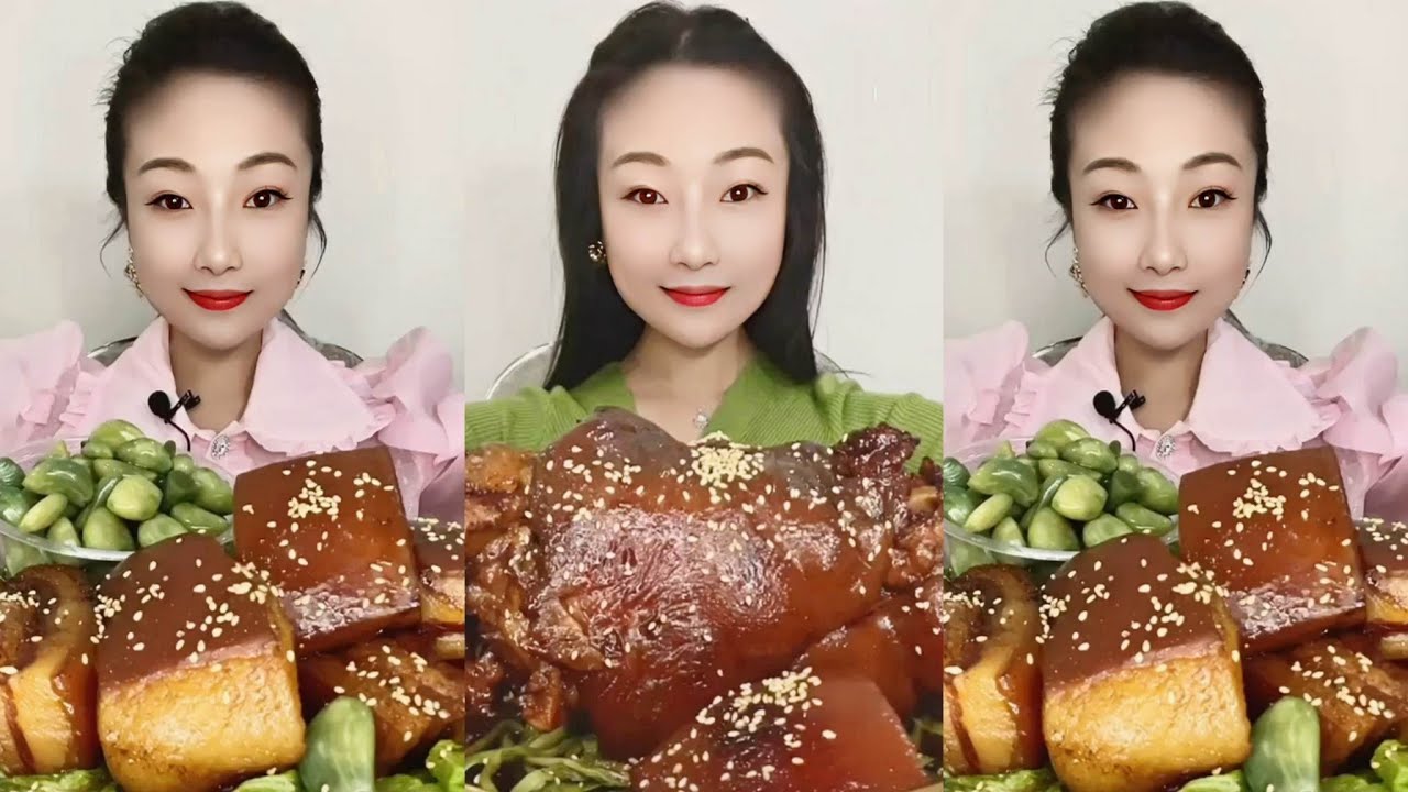 Braised Pork Belly Mukbang | 중국삼겹살찜 먹방,매운 돼지갈비 먹방 | 중국먹방/삼겹살/통족발/동파육/홍소육/골수/등갈비/통보쌈 | 중국 찜돼지고기 먹방