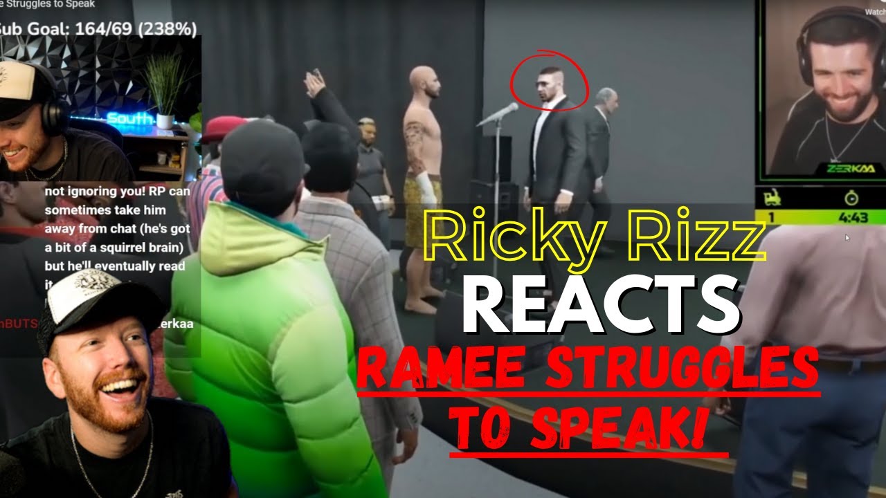 Ricky Rizz Reacts to Ramee's struggle to speak! 🤣 #gtarp