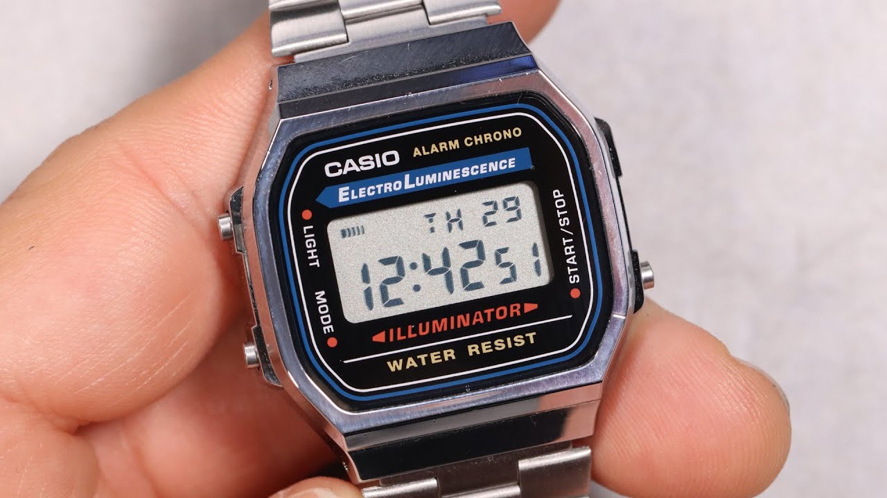 Как настроить Casio A168 (время, дату, день недели, будильник) — модуль 3298