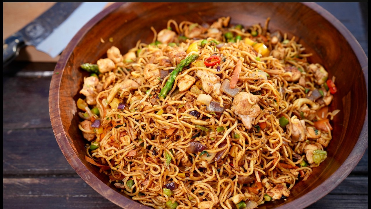 Makaron z Kurczakiem i Warzywami w 5min Stir-Fry -KuchniaKwasiora & Blackstone Griddle