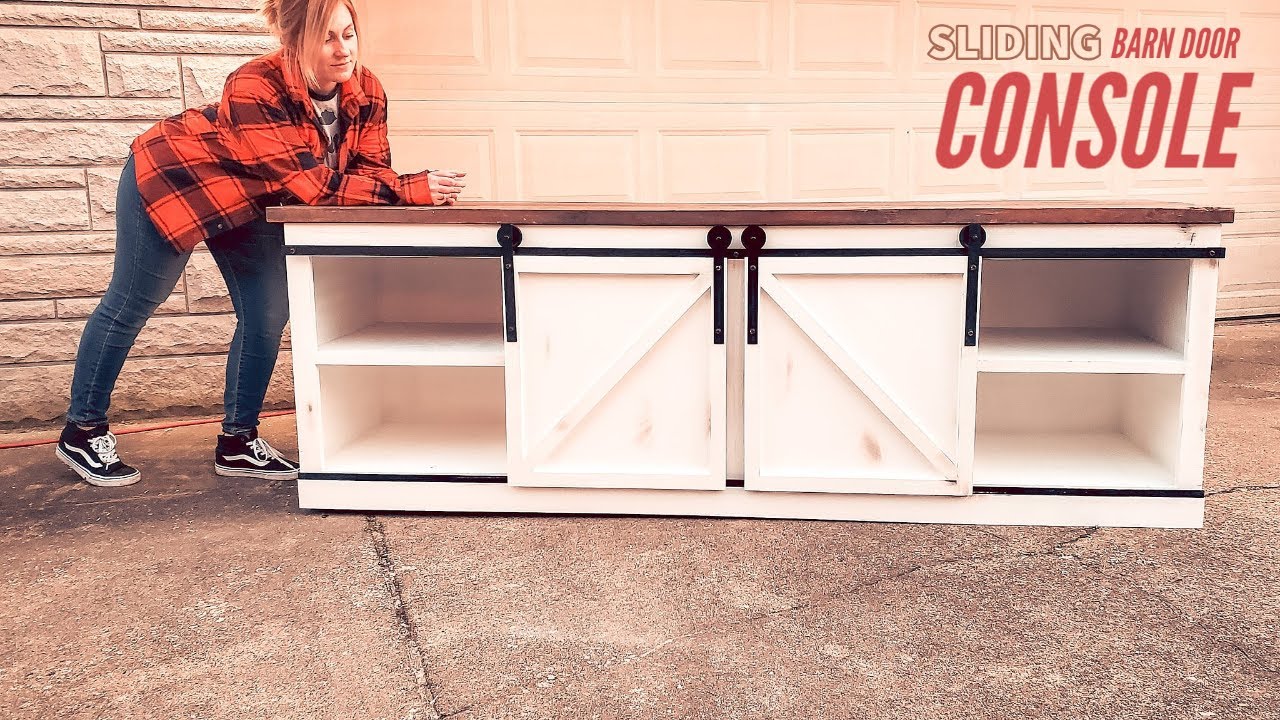 Sliding Barn Door TV console