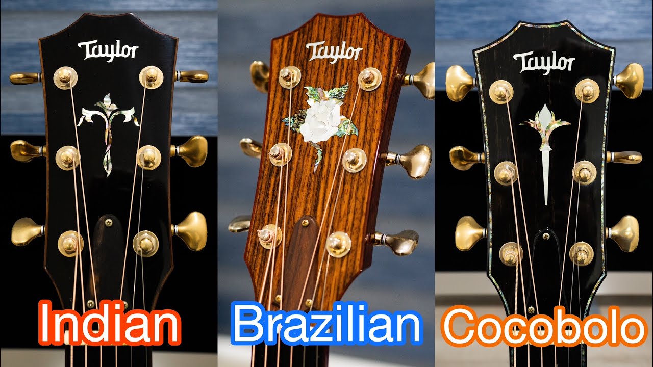 Brazilian Vs Cocobolo Vs Indian Rosewood - Taylor Guitar Comparison
