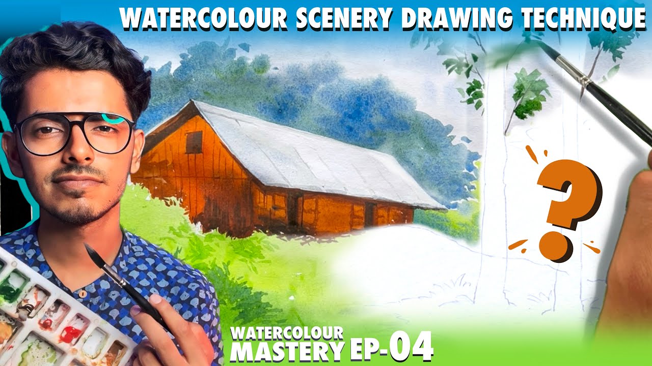 Scenery Drawing Technique with WaterColour // Watercolour Mastery EP-04
