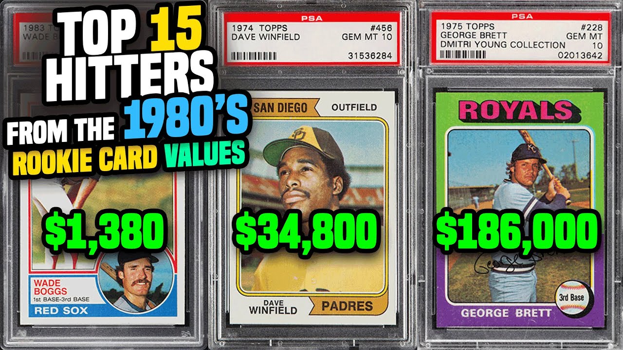 TOP 15 Hitters from the 1980's & Their Rookie Baseball Card Values #sportscards
