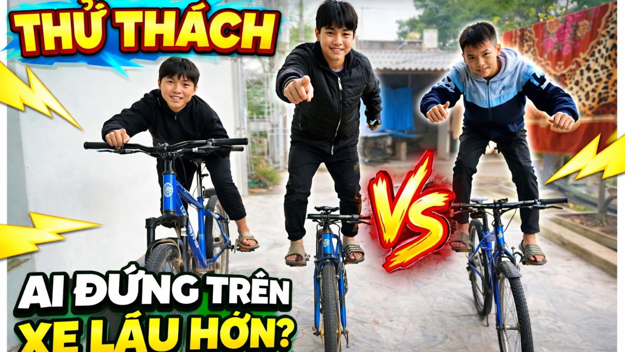 Cuộc Thi Xem Ai là người Đứng trên xe đạp lâu nhất , Lạc Tv .