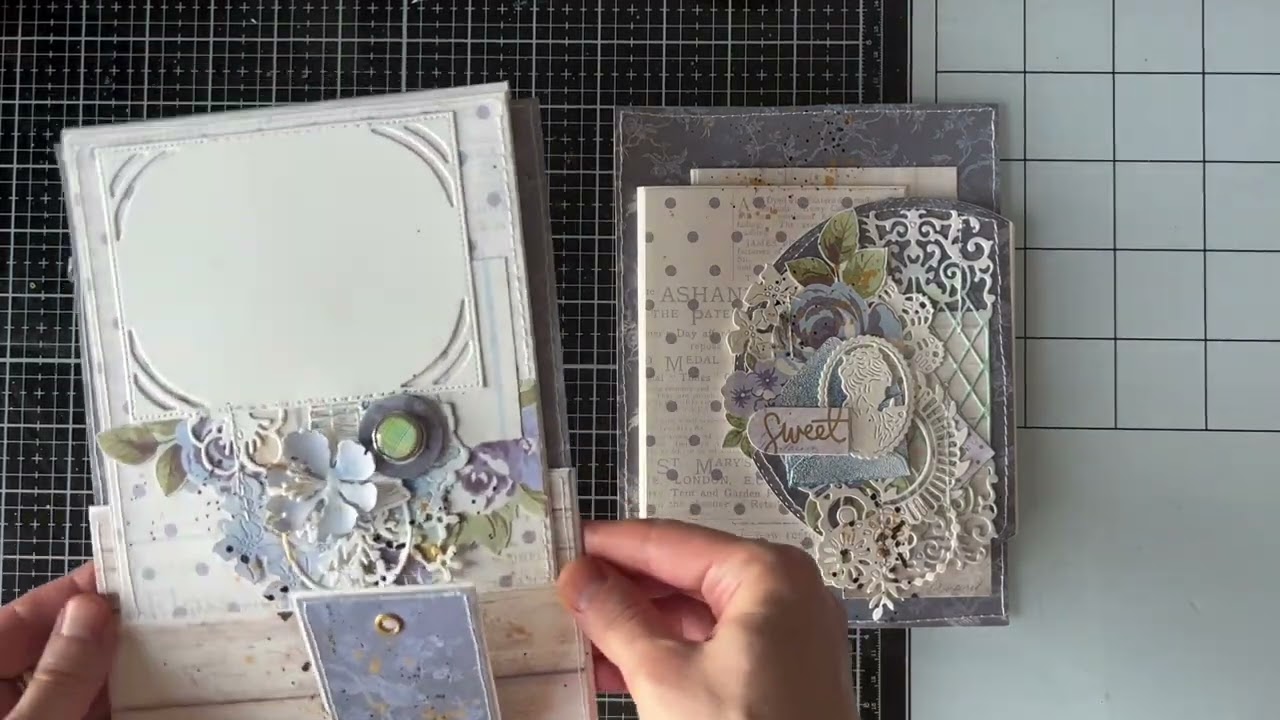 Сборка альбома «Enjoy today» с обложкой. МК. Скрапбукинг. Building an album. Tutorial. Scrapbooking.