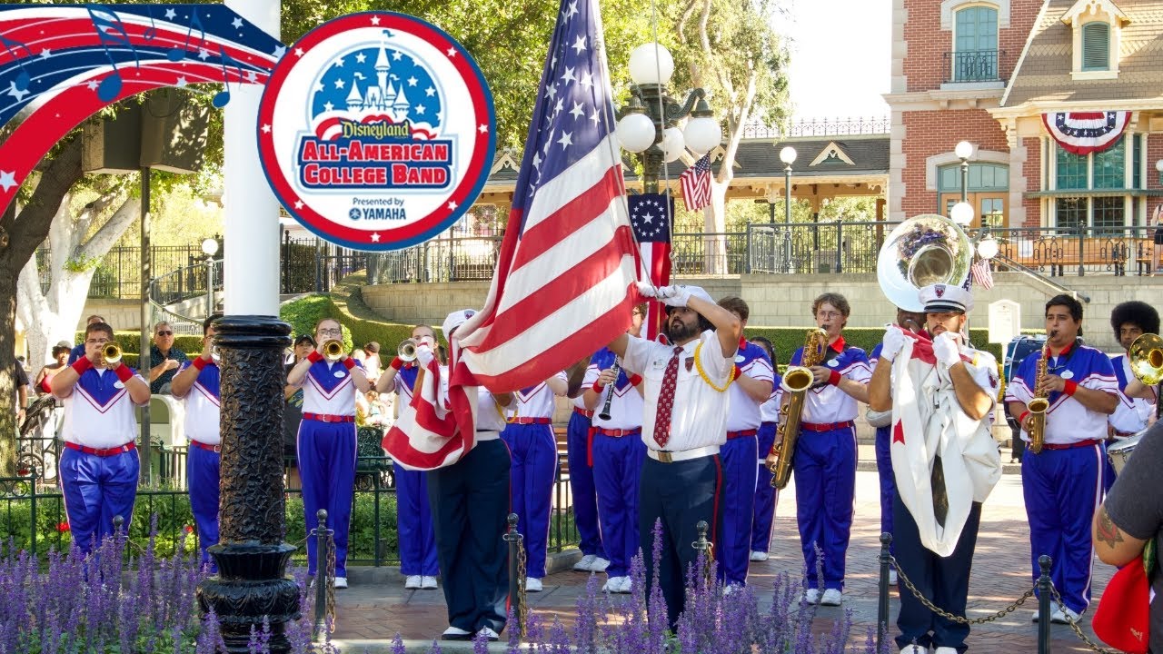 LAST DAY: Flag Retreat Disneyland Resort 2022 All-American College Band