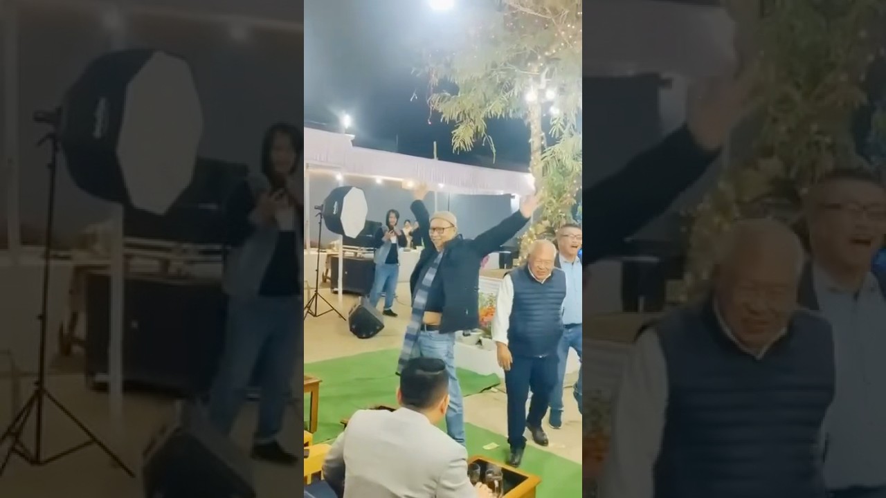 MLA yumnam khemchand 🕺 DANCED // Christmas celebrations