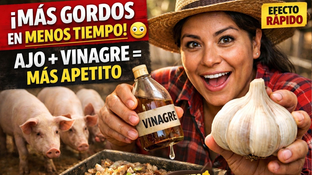 canal 6 ¡Más gordos en menos tiempo! El efecto del ajo y vinagre aumenta el apetito del cerdo crece