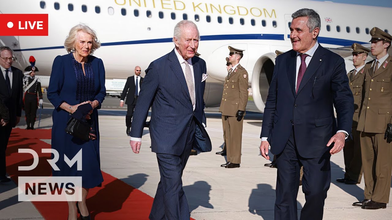 LIVE: King Charles & Queen Camilla Arrives in Rome for State Visit to the Holy See | AC1N