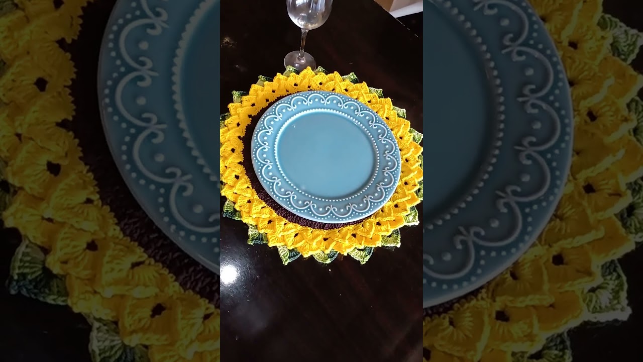 Sousplat modelo girassol 🌻