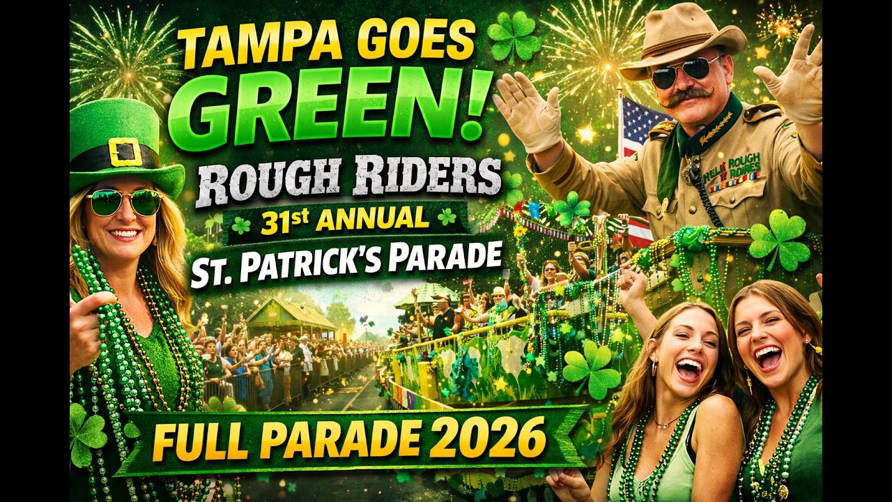 Tampa Goes GREEN! 🍀 Rough Riders 31st Annual St. Patrick’s Parade (FULL PARADE 2026)