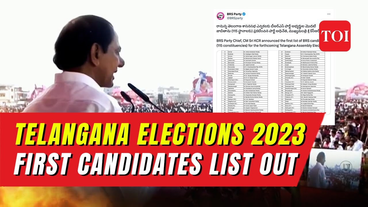 Telangana Assembly polls 2023: BRS unveils first list of candidates; CM KCR to contest from 2 seats