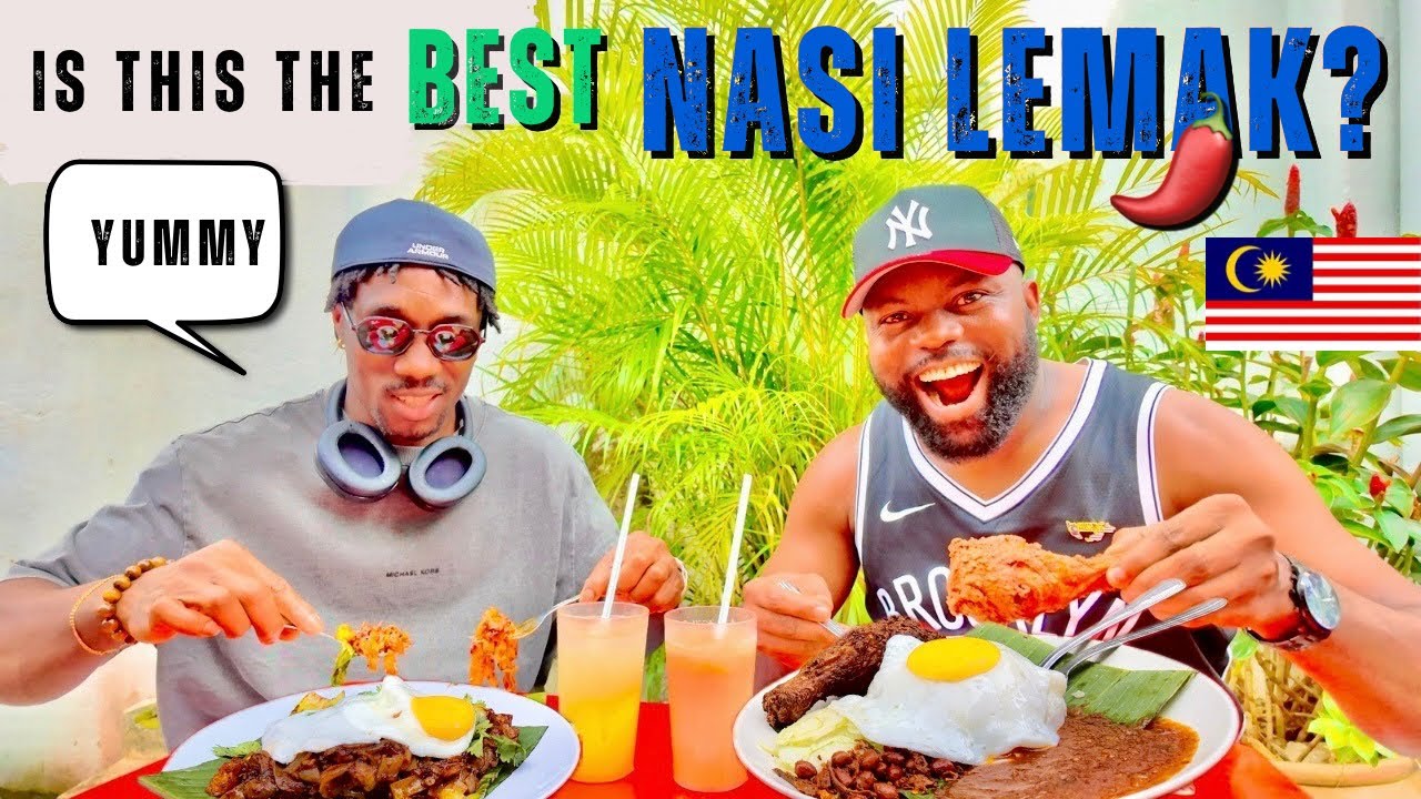 Foreigners Try the BEST Nasi Lemak Street Food in Kuala Lumpur, Malaysia!
