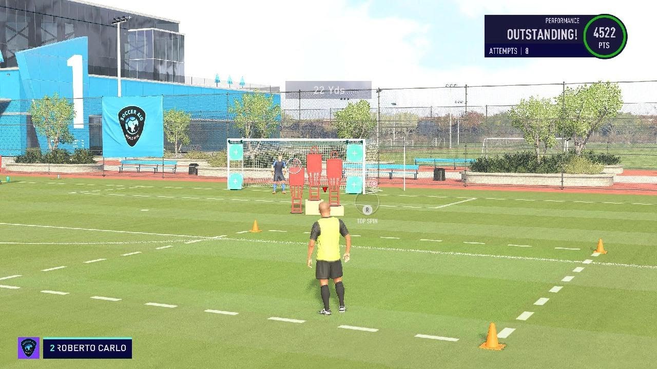 FIFA 21 free kick training