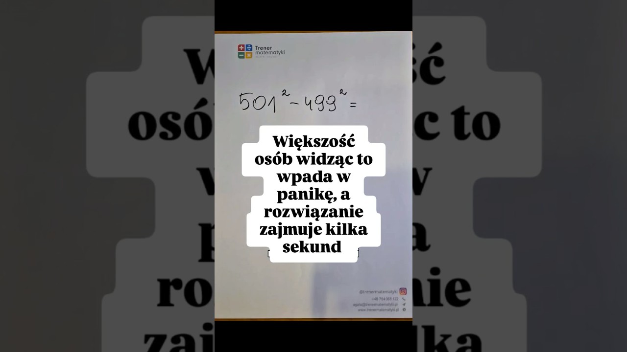 Większość os&oacute;b wpada w panikę widząc to zadanie !!