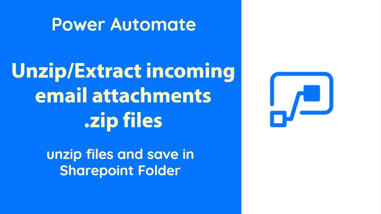 Power Automate — распаковка файлов из вложений входящих сообщений электронной почты