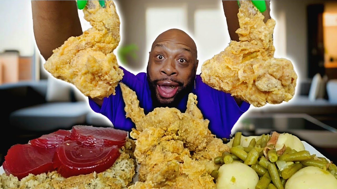 CHICKEN & DRESSING  SOULFOOD MUKBANG | EATING SHOW