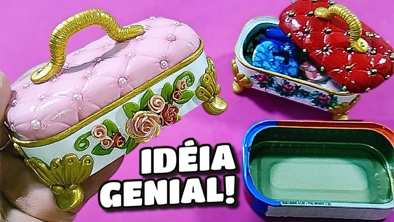 RECICLAGEM CRIATIVA! REAPROVEITE LATAS TRANSFORMANDO EM UM PORTA JÓIAS!