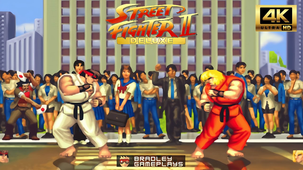 Street Fighter 2 Deluxe - Ryu VS Ken - Fight in the middle of the street #streetfightermugen #mugen