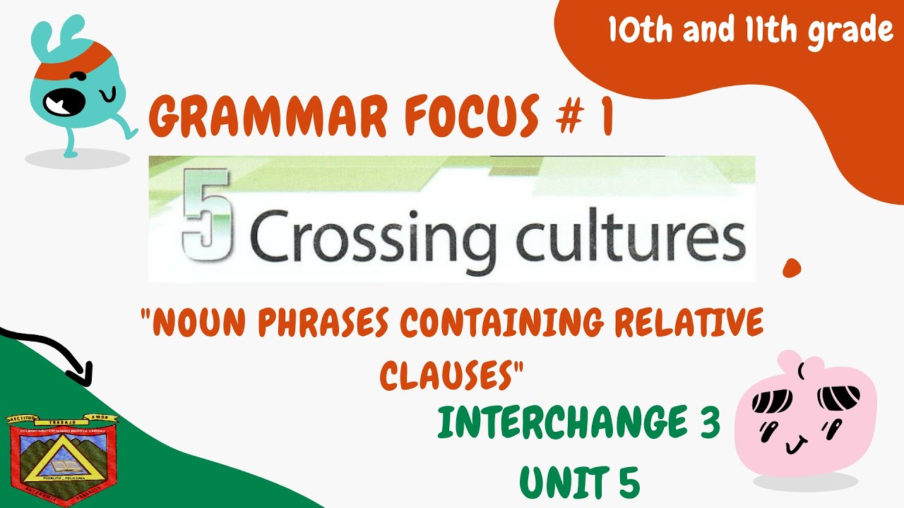 NOUN PHRASES CONTAINING RELATIVE CLAUSES: Grammar Focus, Book 3, Unit 5, Act. 3.