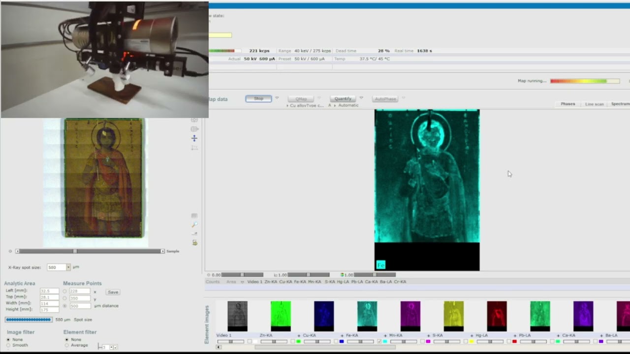 M6 Jetstream - MA-XRF Scanning of a panel painting (Configuration and analysis)