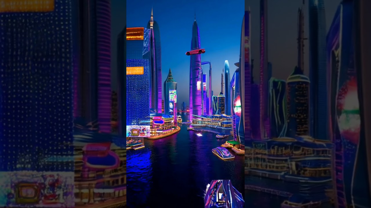 Dubai's Future is UNREAL (AI Animation) #viral #ai    #CyberpunkDubai #AI #Future #Dubai #Futuristic