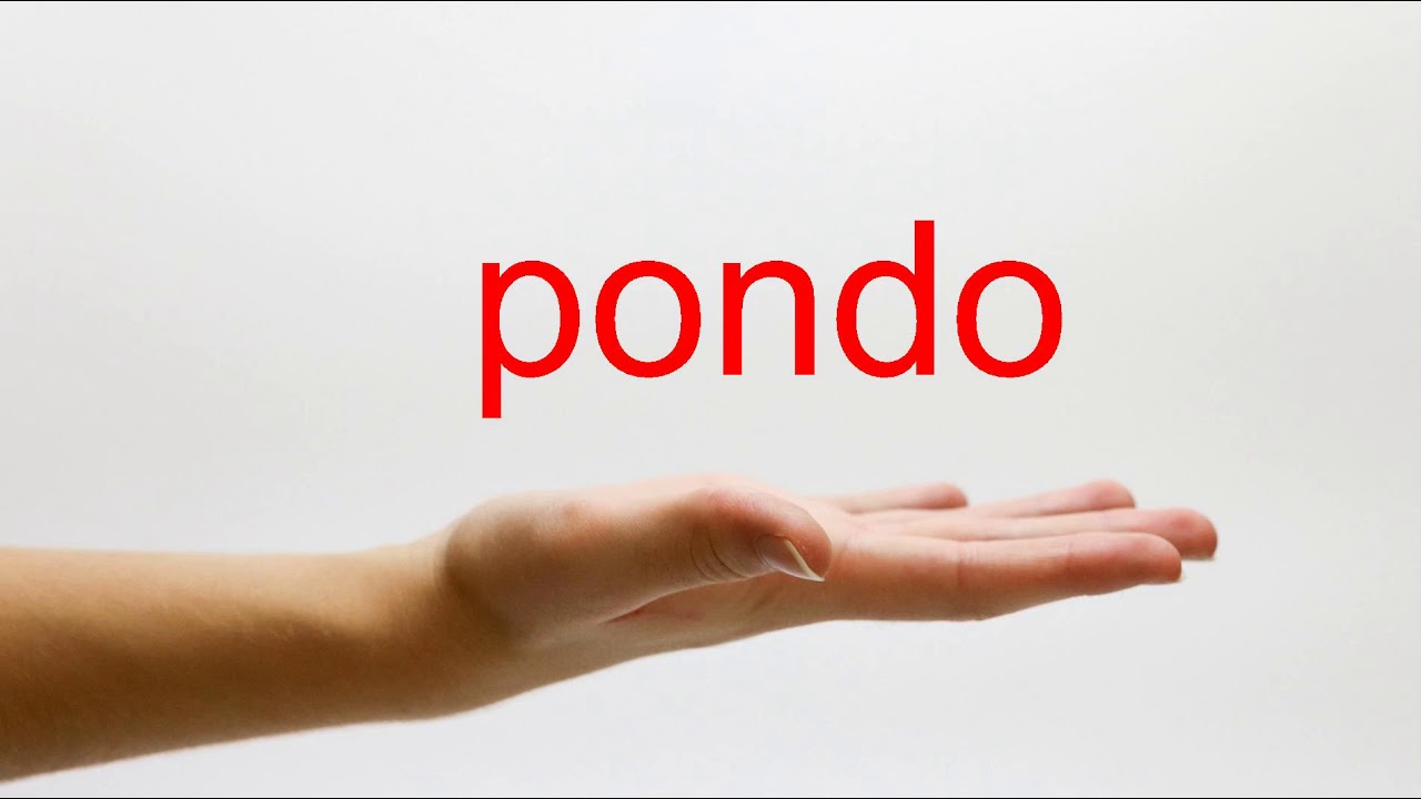 How to Pronounce pondo - American English