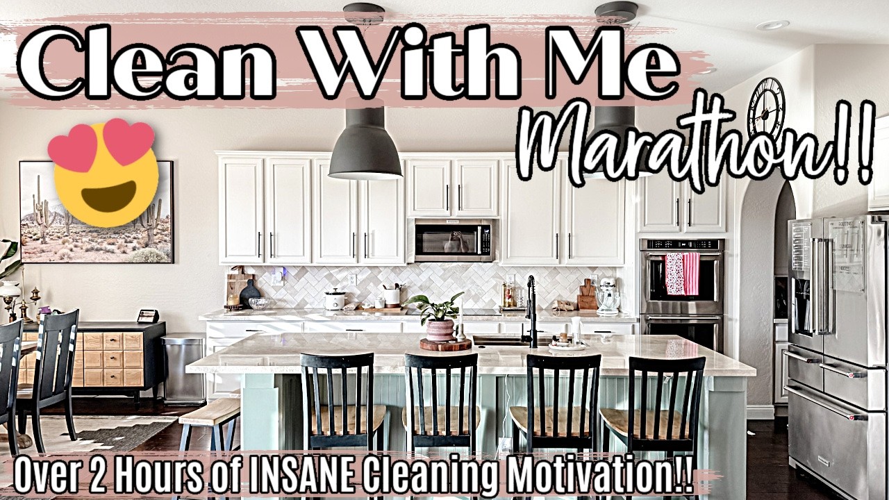 CLEAN WITH ME MARATHON 2025 :: OVER 2 HOURS OF DECLUTTERING, HOMEMAKING & CLEANING MOTIVATION