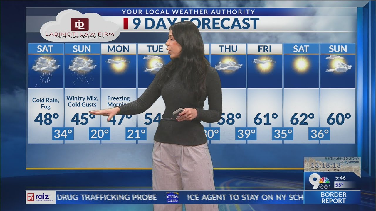 Rain chances continue overnight; fog Saturday AM