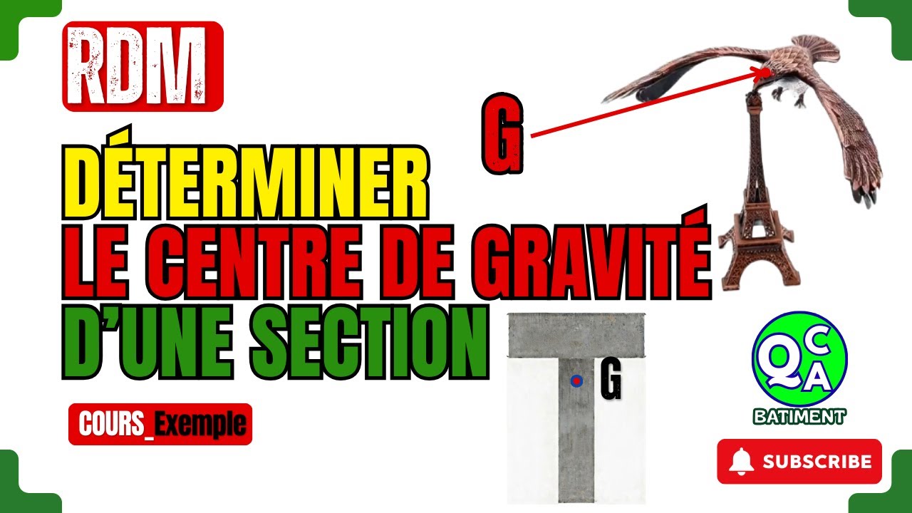 Centre de gravité G #qcqabâtiment #structurebâtiment #RDM #CalculStructure