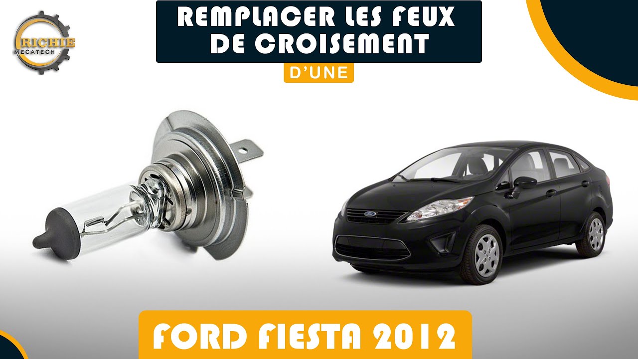 démonter le pot de phare  et changer le feu de croisement d'une Ford fiesta