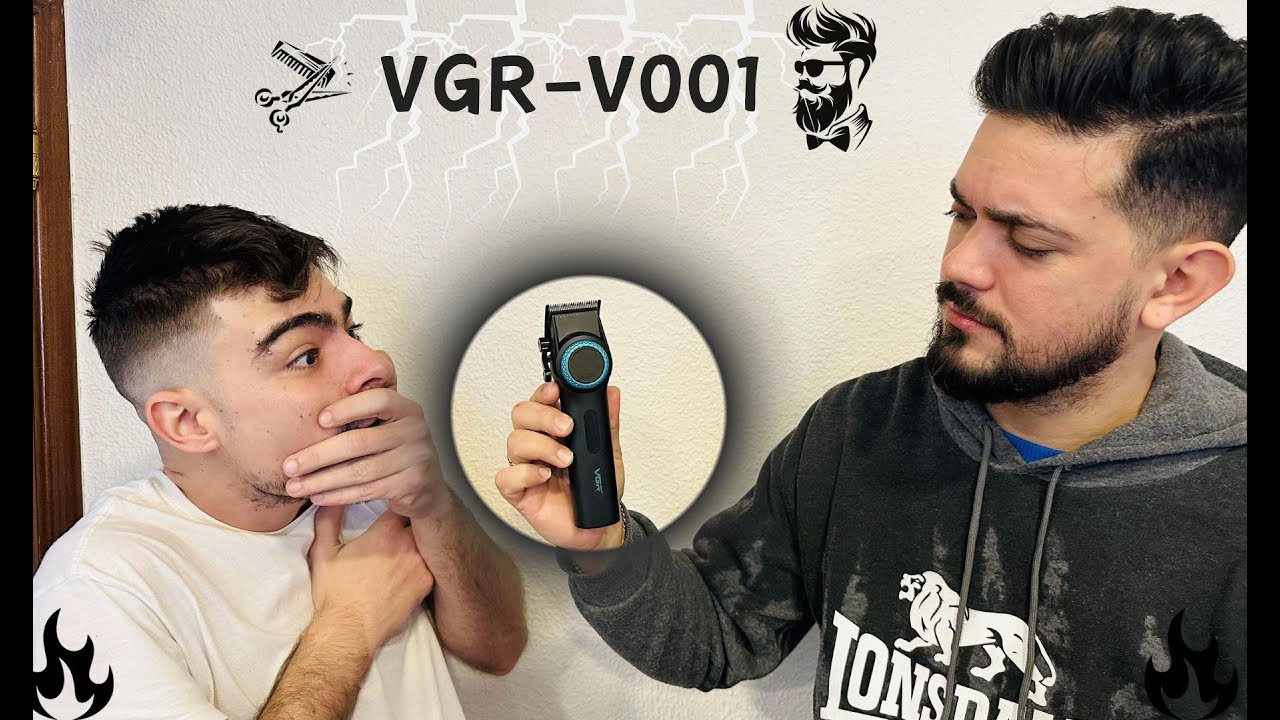 TecnologÍa en una Clipper 😱💈 VGR - V001💪 #barbershop #viral #unboxing #barber #vgrofficial #kemei