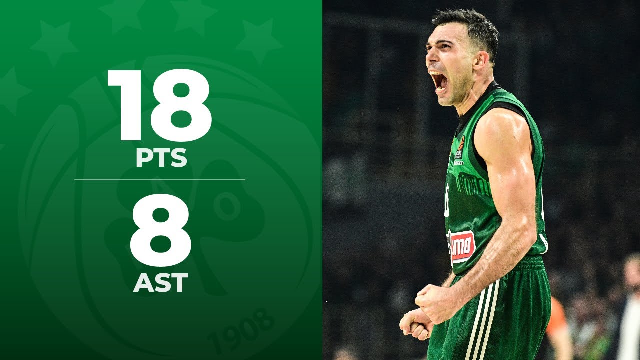 Kostas Sloukas (18 points, 8 assists, 2 steals) ☘️ Panathinaikos-Barcelona 89-81
