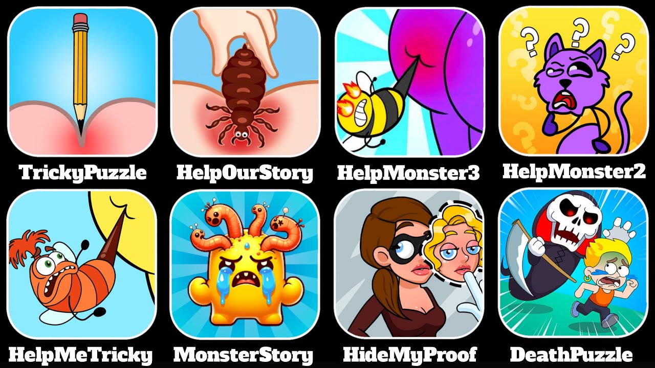 TrickyPuzzle, HelpOurStory, HelpMonster3, HelpMonster2, HelpMeTricky, MonsterStory, VeniX GamePlay