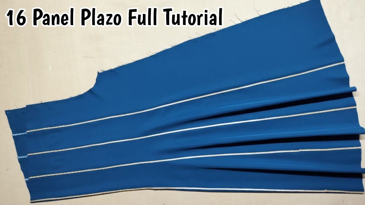 16 Panel Plazo with Side Zip/Planel Plazo Cutting And Stitching/Dress from Saree